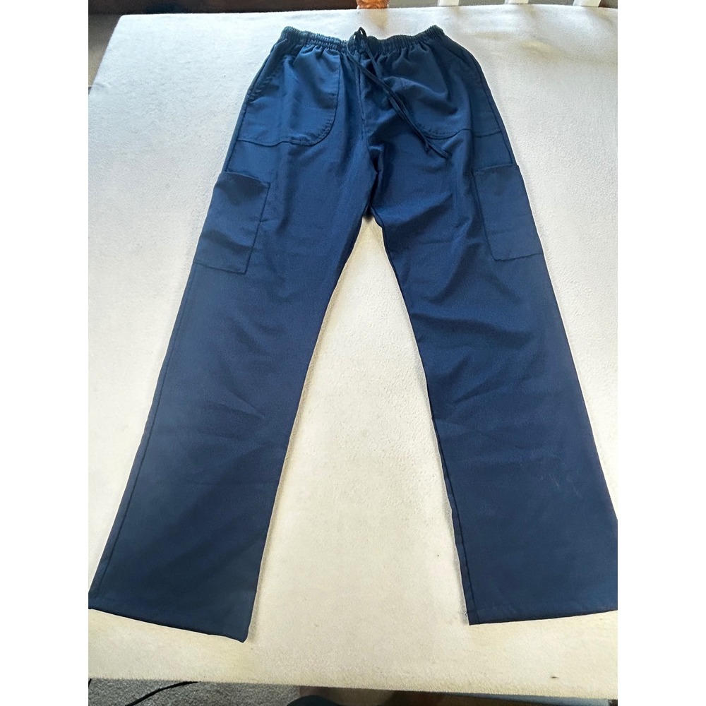 Scrubaid Navy Blue Cargo Scrub Pants Womens Large Style 1306 Four Way Stretch